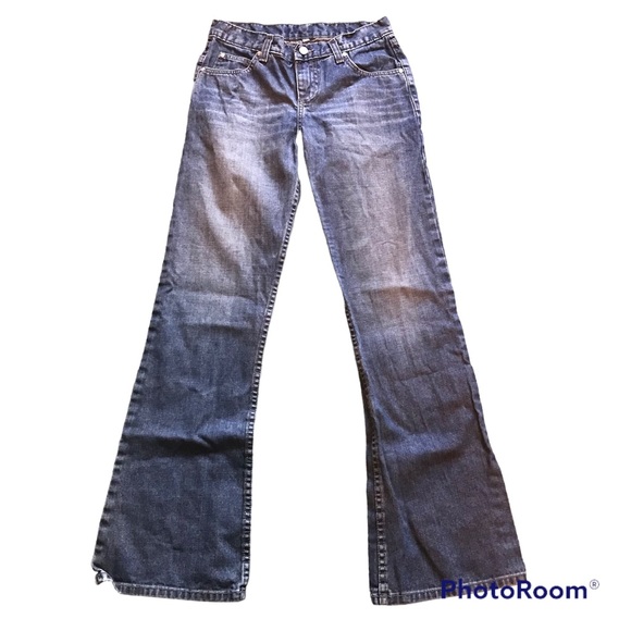 Hurley Denim - HURLEY WOMENS DENIM MEDIUM WASH MID-RISE WHISKERED JEANS 100% COTTON SIZE 1 EUC